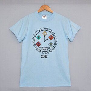 Vintage Y2K Cub Scouts T-shirt Size Small Camp Miakonda Scouting Through History